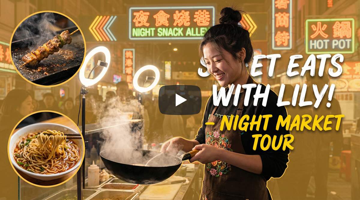 国产主播夜市美食视频